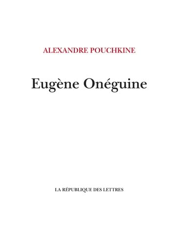 Eugène Onéguine von REPUBLIQUE LETT